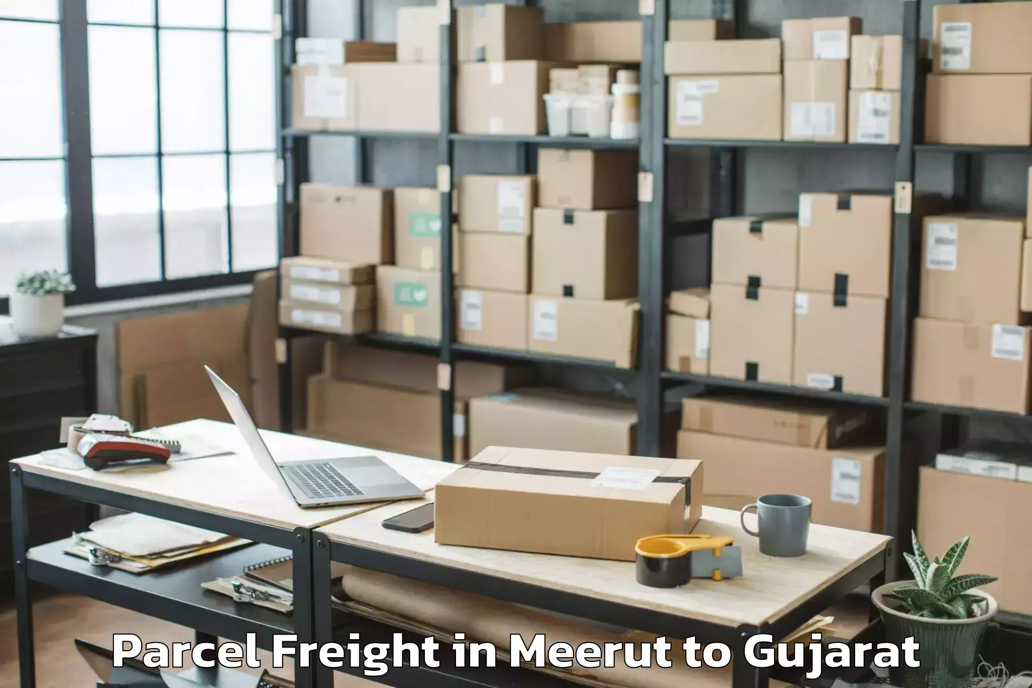 Easy Meerut to Hazira Parcel Freight Booking